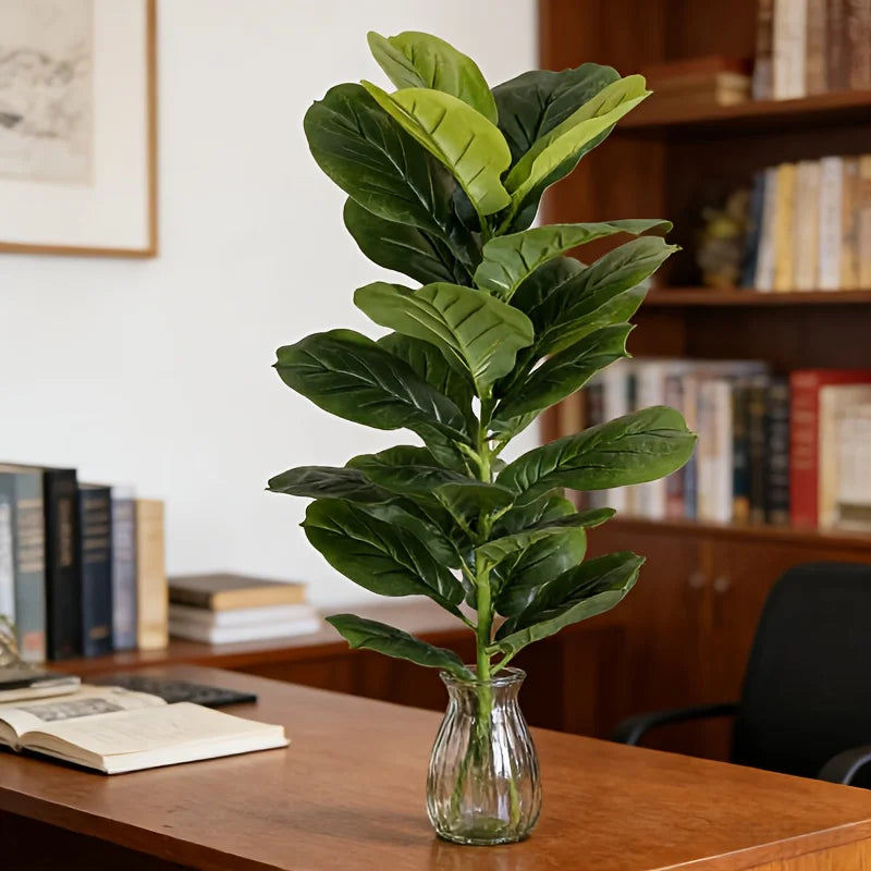 1pc of 85cm Artificial Ficus Lyrata with 23 Leaves for Office Hotel Cafe Weddings Home Office and Party Decorations