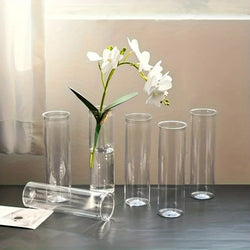 15/20 plastic cylindrical vases, high transparency vase set, suitable for simple desktop flower arrangement decoration
