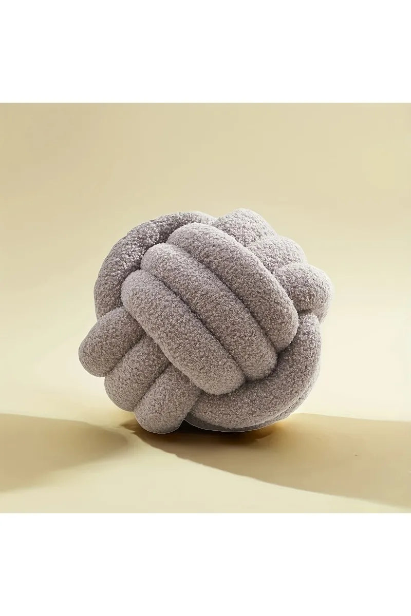 Woven Ball Pillow Knotted Cushion with Backrest Round Ball Shape Perfect for Sofa Decoration For Home Bedroom Decoration