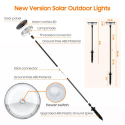 2PCS Solar Pathway Lights, Sway by Wind Solar Swaying Lights, Bright 12H IP65 Waterproof for Outdoor Yard, Path, Patio and Lawn Decor
