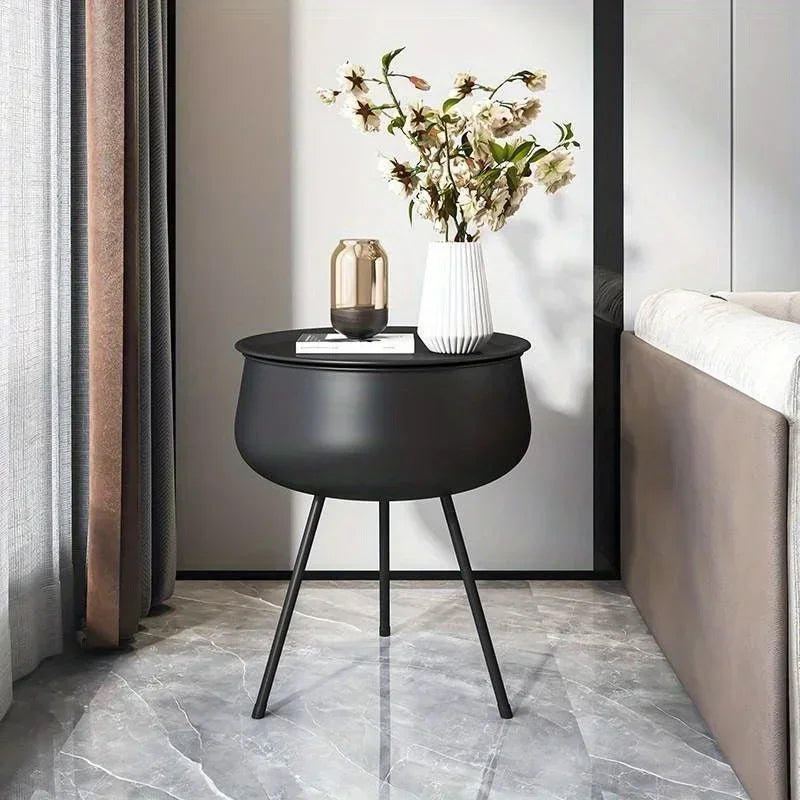 Thickened Bedroom Bedside Table, Creative Wide Fashionable Small Coffee Table, Cute Artistic Side Table