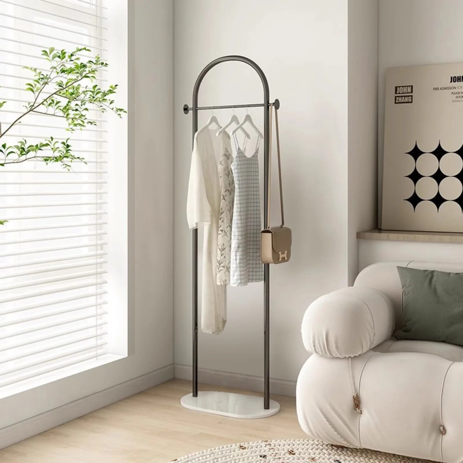 Clothes Rack Floor-Standing Bedroom Space-Saving Clothes Rack Modern Simple Home Living Room Clothes Rack Indoor Coat Rack