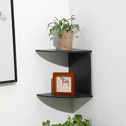 2/4/5-Tier Wooden Corner Shelf, Burlywood Storage Shelf, Boho Home Decor Floating Wall Organizer, Aesthetic Room Decoration