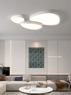 Living Room Ceiling Light, Bedroom and Dining Room Lamp, Simple Scandinavian Modern Black and White LED Home Decorative Light