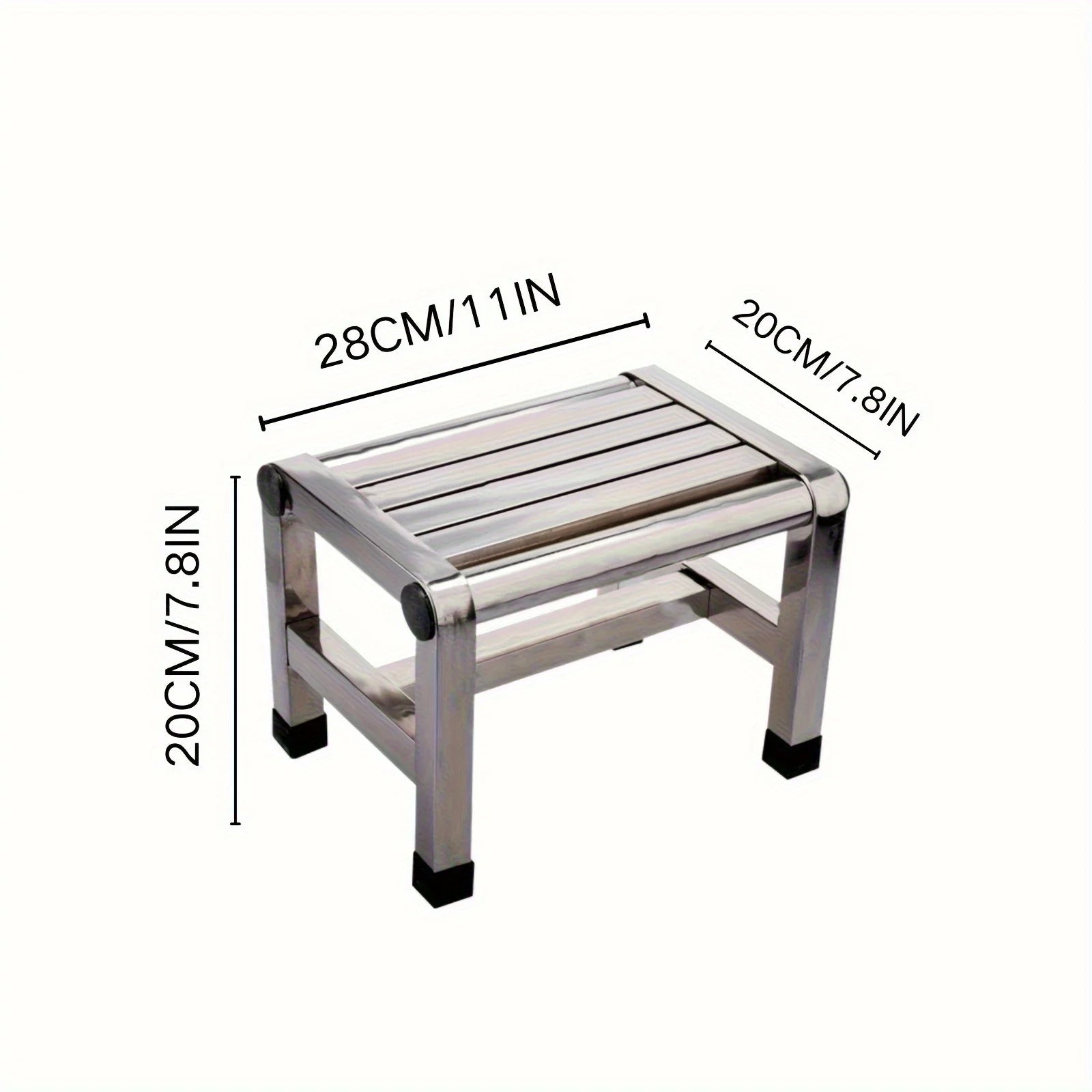 Multifunctional Stainless Steel Stool - Durable Thick and Sturdy Stool, Ideal for Living Room, Bathroom, Kitchen and Hallways
