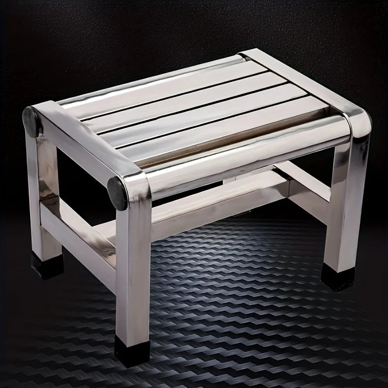 Multifunctional Stainless Steel Stool - Durable Thick and Sturdy Stool, Ideal for Living Room, Bathroom, Kitchen and Hallways