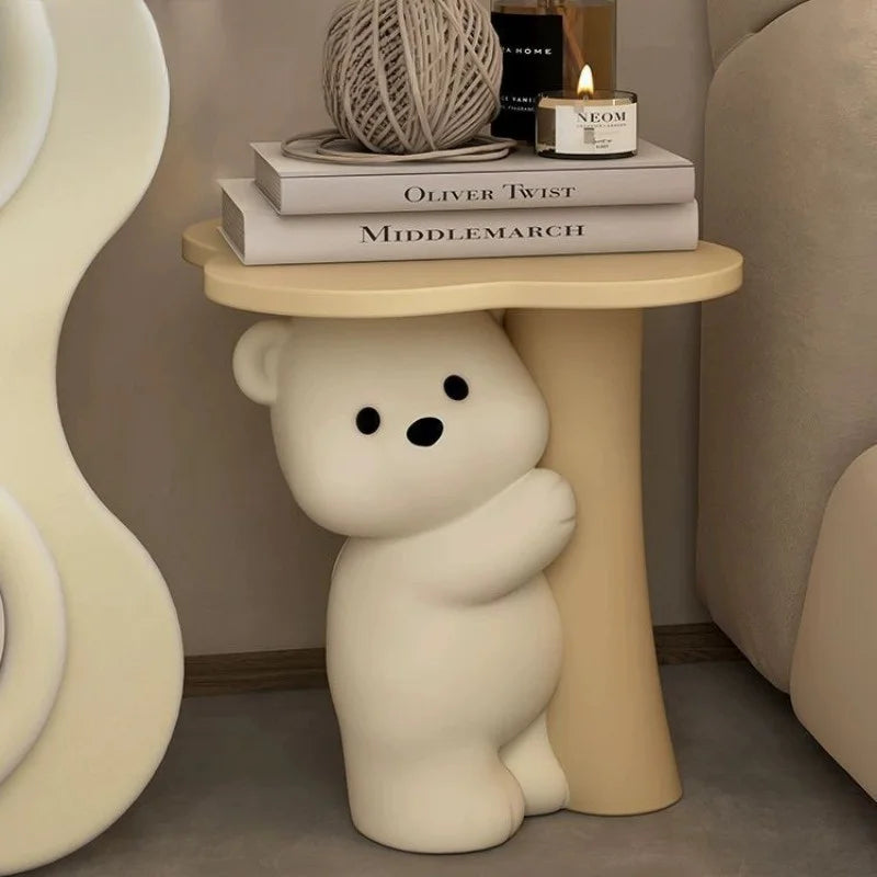 Cute Bear Floor Decoration, Sofa Side Table, Bedside Table and Home Decor Gift - Suitable for All Room Types