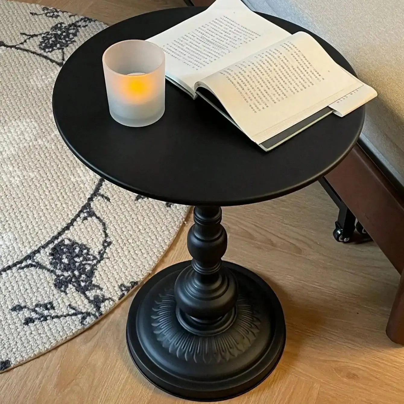 Scandinavian Coffee Table, Sofa Side Table, Vintage Metal Corner Table, Bedside Table, Reading Desk, Furniture and Living Room Decor
