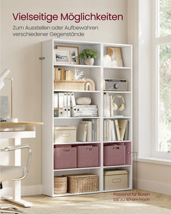 Vasagle 6-Tier Bookcase, Living Room Shelf and Storage Rack