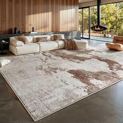 Large Living Room Decorative Washable Rug, Light Luxury Bedroom Carpet, Thick Plush Study Rug, Fluffy Soft Home Carpet