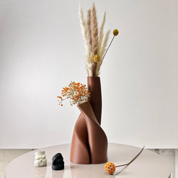 2 Piece Set of Special-Shaped Double Vase, Creative Dried Flower Vase, Multi-Color Optional, Suitable for Living Room, Kitchen,