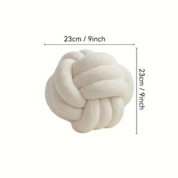 Woven Ball Pillow Knotted Cushion with Backrest Round Ball Shape Perfect for Sofa Decoration For Home Bedroom Decoration