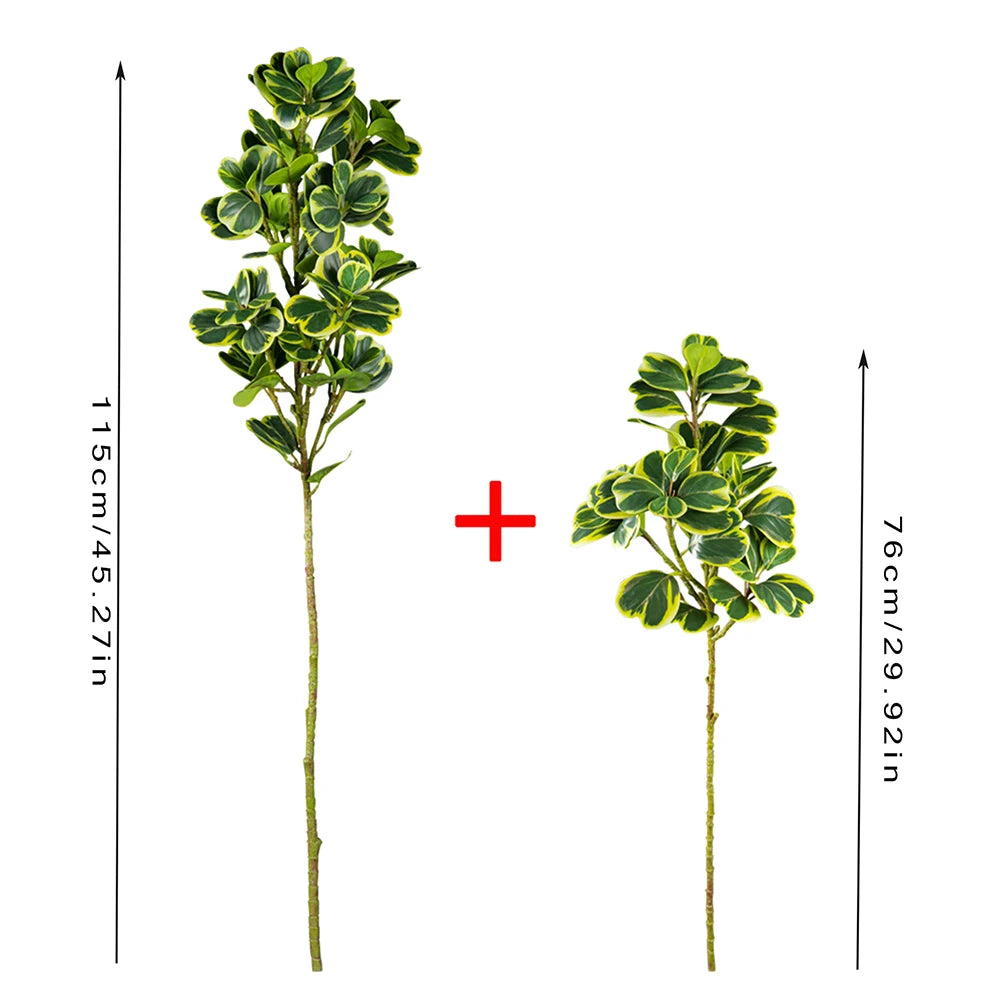 76-115cm Faux Ficus Tree Tall Fake Oak Tree Tropical Green Plant Palstic Banyan Branch For Home Floor Shop Party Wedding Decor