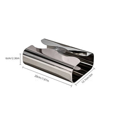 Stainless Steel Tissue Box, Artistic Pull-Paper Dispenser with Irregular Design - Desktop/Living Room Napkin Holder and Tissue Dispenser for Living Room, Bedroom, Kitchen and Hotel