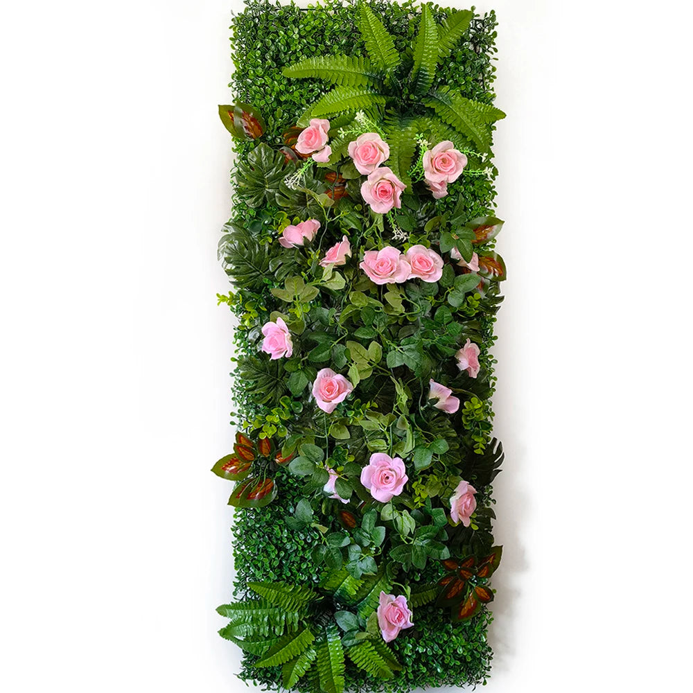 40 * 120 cm New Artificial Green Simulated Plant Grid, Milan Eucalyptus Wedding Backdrop Wall Decoration