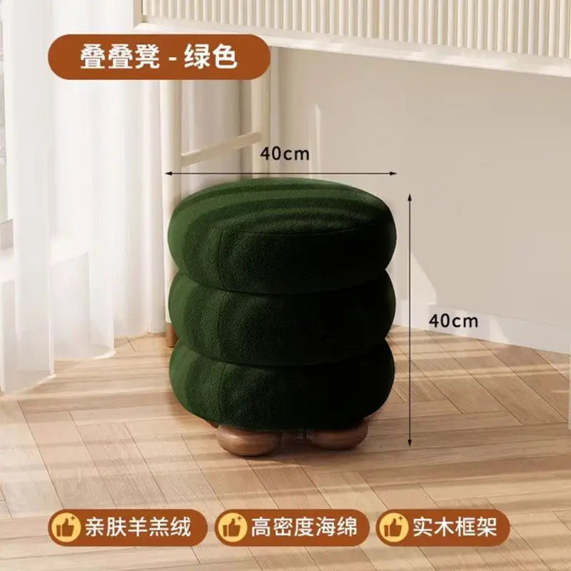 Nordic Furniture Vanity Stools Comfort Home Decor Living Room Makeup Vanity Stools Cloakroom Fabric Furniture Toilettafel MHSZD