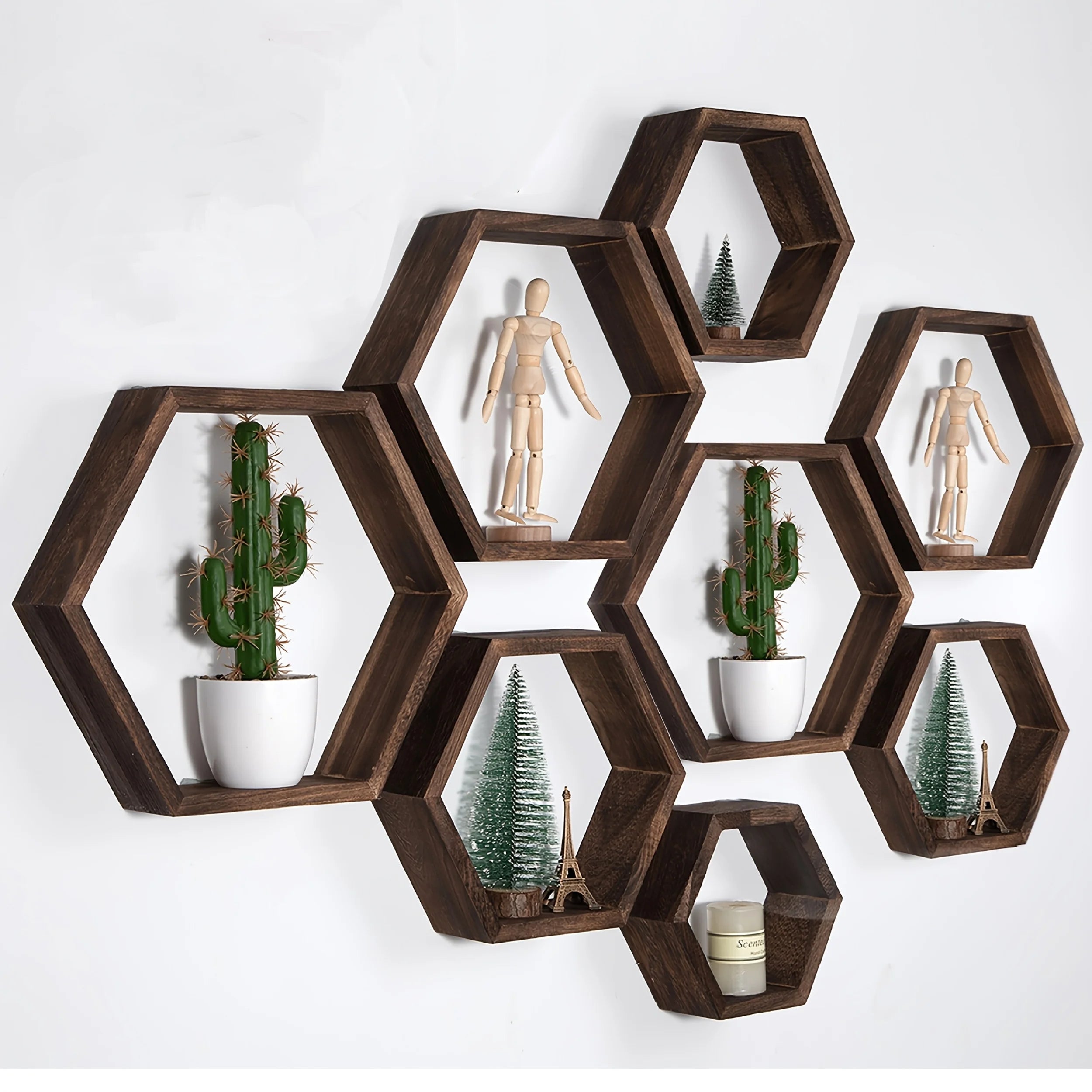Hexagonal Floating Wall Shelf, Hexagon Storage Rack - for Home Decor Lovers - Perfect Gift - Suitable for Bathroom and Bedroom