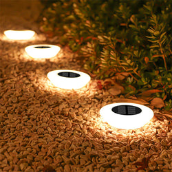 1/4-Pack Solar Ground Lights, 14-LED Waterproof Outdoor Landscape Light, LED Lawn Lamp for Garden, Pathway, Yard, Deck and Camping Decor