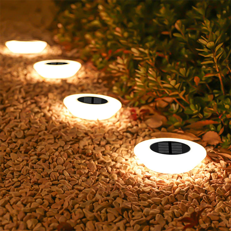 1/4-Pack Solar Ground Lights, 14-LED Waterproof Outdoor Landscape Light, LED Lawn Lamp for Garden, Pathway, Yard, Deck and Camping Decor