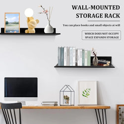 Picture Ledge Shelf, Metal Wall Shelves, Floating Shelves, Bookshelves and Kids' Bookshelf, Wall-Mounted for Living Room and Bedroom