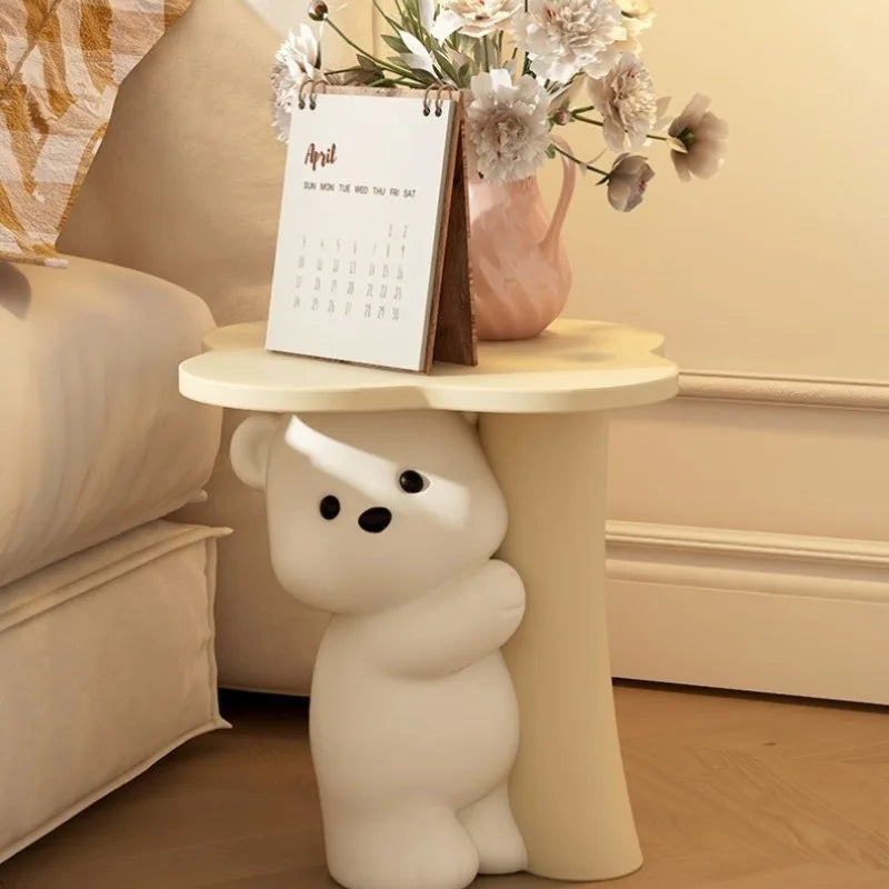 Cute Bear Floor Decoration, Sofa Side Table, Bedside Table and Home Decor Gift - Suitable for All Room Types