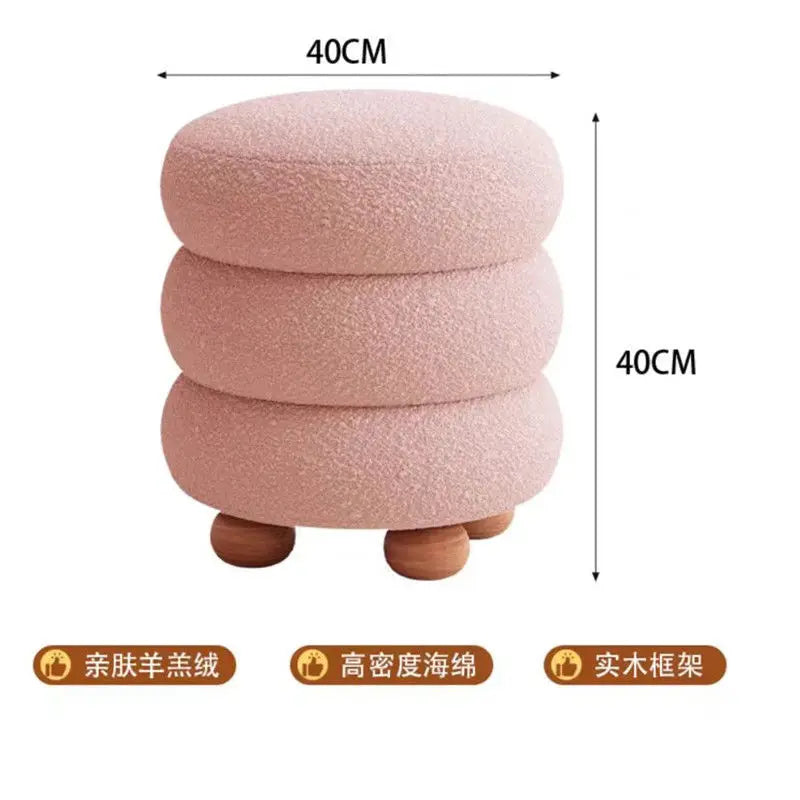 Nordic Furniture Vanity Stools Comfort Home Decor Living Room Makeup Vanity Stools Cloakroom Fabric Furniture Toilettafel MHSZD