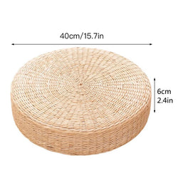 Handmade Woven Natural Straw Round Pouf Tatami Cushion Floor Japanese Style Cushion Home Textile Tea Ceremony Home Ground Mat