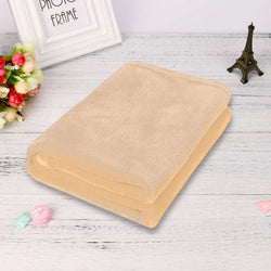 Solid Flannel Coral Blanket, Small Fleece Sheet, Super Warm Solid Micro-Plush Fleece Throw Blanket, Sofa and Bedding Essential