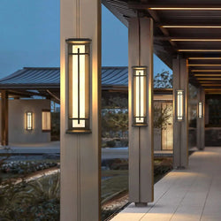 Modern Stainless Steel LED Wall Lamp, Waterproof IP65, 85-265V, Simulated Marble Porch Lamp for Outdoor Street, Path and Sconce Lighting