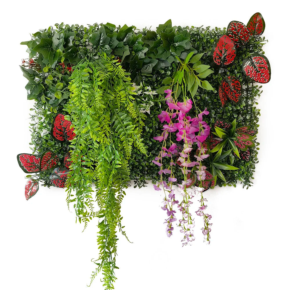 40 cm * 60 cm New 3D Artificial Green Plant Grass Wall Panel, Flower Vine Wedding Backdrop Wall Decoration