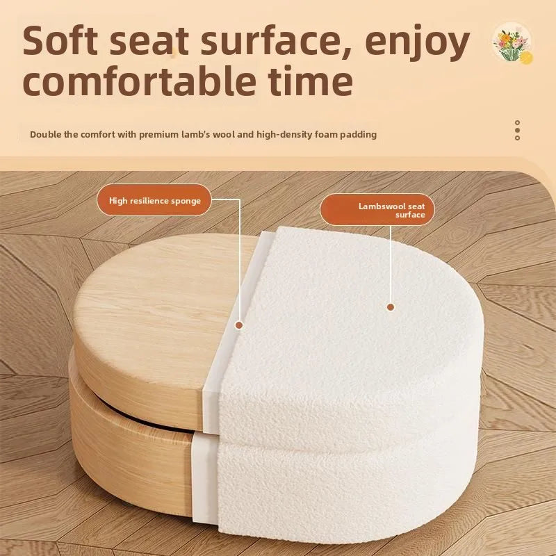 Small Stool Shoe Change Stool Chair Snake Storage Box Hidden Storage Vanity Bench Living Room Home Decoration Organizer Basket