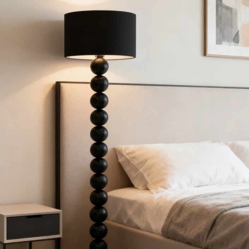 Nordic Vintage Art High-end Iron Cloth LED Decoration Floor Lamp For Living Room Bedroom Study Lighting Fixtures