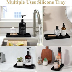 Silicone Wavy Candle Holder Tray Coffee Table Wavy Square Aromatherapy Tray Bathroom Lace Square Storage Is Washable
