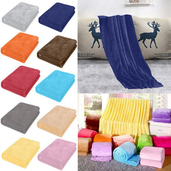 Solid Flannel Coral Blanket, Small Fleece Sheet, Super Warm Solid Micro-Plush Fleece Throw Blanket, Sofa and Bedding Essential