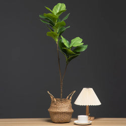 103cm/132cm Artificial Ficus Tree Branch Large Fake Banyan Plants Plastic Rubber Tree Leaves For Home Garden Office Room Decor