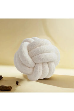 Woven Ball Pillow Knotted Cushion with Backrest Round Ball Shape Perfect for Sofa Decoration For Home Bedroom Decoration