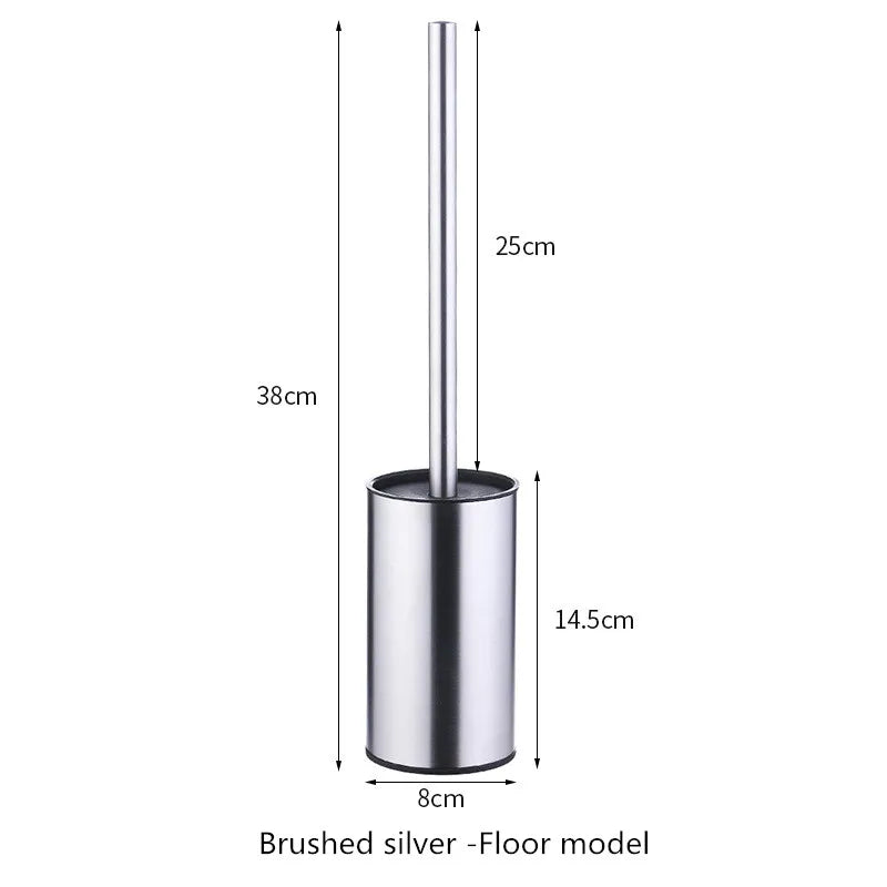 Circular type Stainless Steel Toilet Brush Black Bathroom Cleaning Brush Holder with Toilet Brush Wall Mount Seven color options