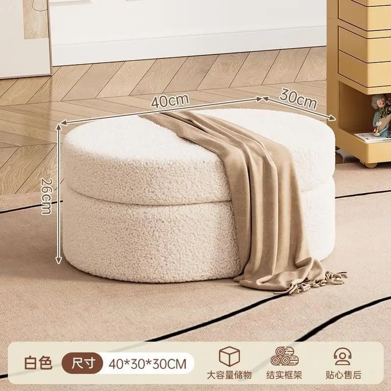 Small Stool Shoe Change Stool Chair Snake Storage Box Hidden Storage Vanity Bench Living Room Home Decoration Organizer Basket