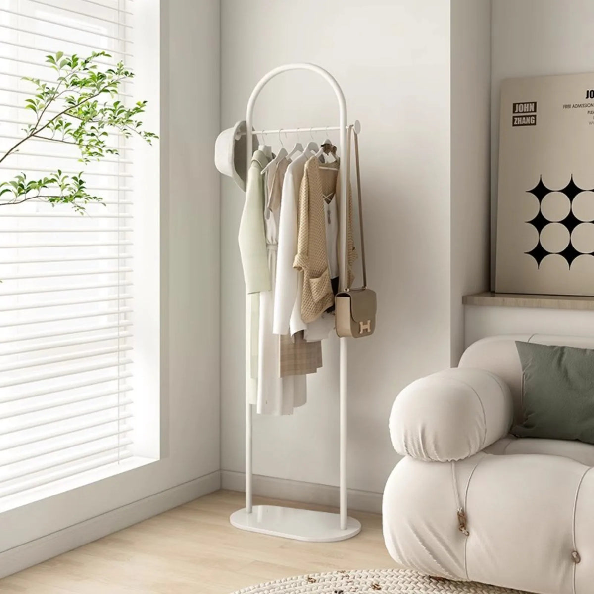 Clothes Rack Floor-Standing Bedroom Space-Saving Clothes Rack Modern Simple Home Living Room Clothes Rack Indoor Coat Rack