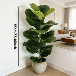 1pc of 85cm Artificial Ficus Lyrata with 23 Leaves for Office Hotel Cafe Weddings Home Office and Party Decorations