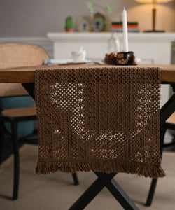 Khaki Cotton And Linen Table Runner Pure Color Woven Tablecloth Kitchen Dining Table Runners Home Table Decor