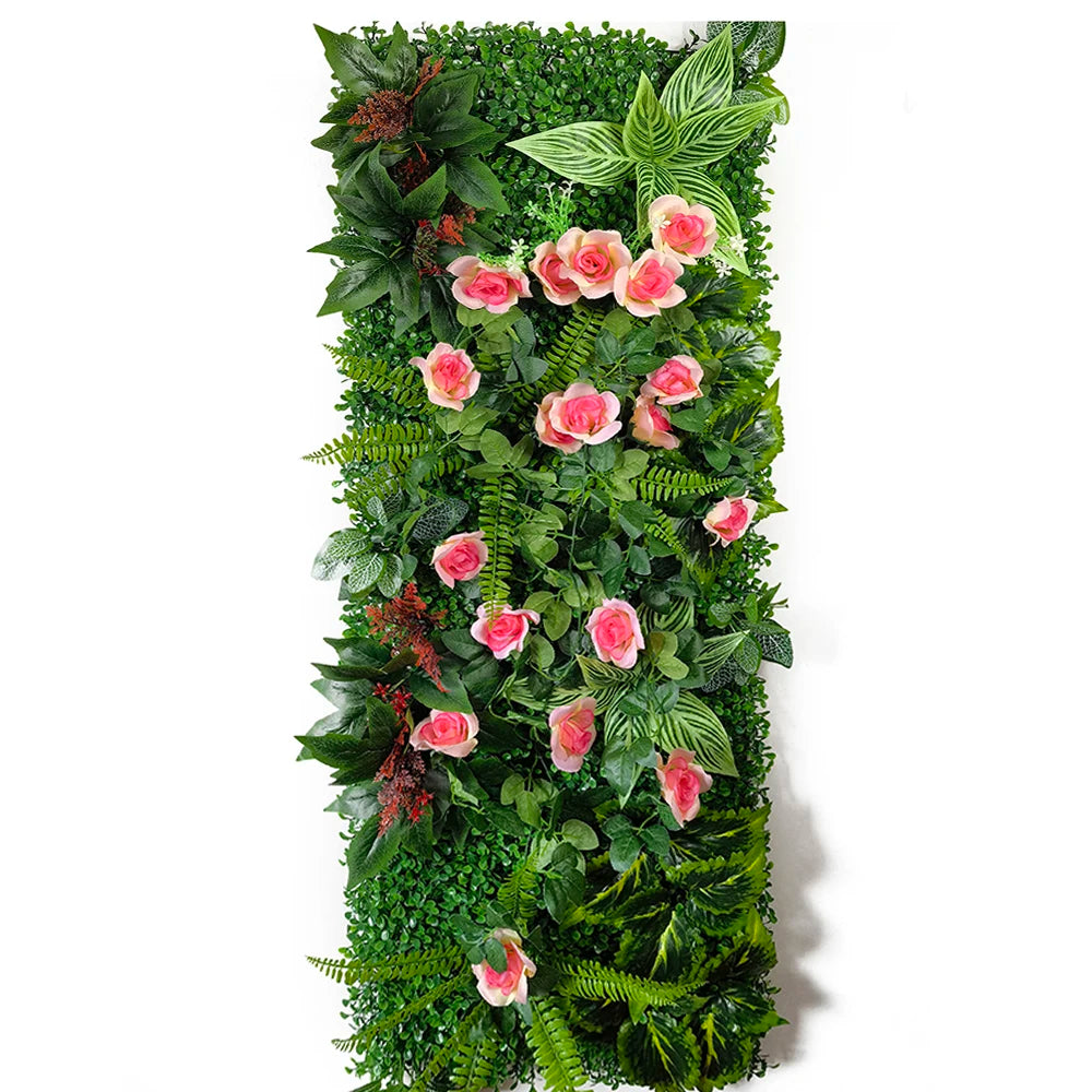 40 * 120 cm New Artificial Green Simulated Plant Grid, Milan Eucalyptus Wedding Backdrop Wall Decoration