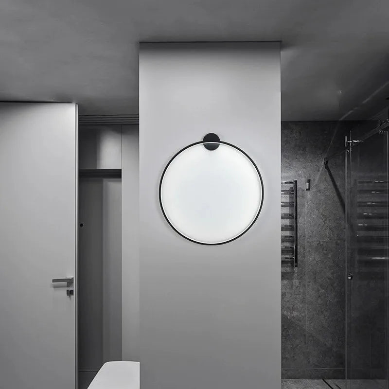 Modern Decorative LED Wall Lamp for Bedroom and Living Room, Scandinavian Design Round Ring Indoor USB Wall Sconce Lighting Fixture