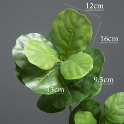 103cm/132cm Artificial Ficus Tree Branch Large Fake Banyan Plants Plastic Rubber Tree Leaves For Home Garden Office Room Decor