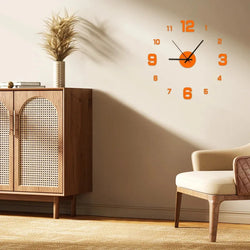 Creative Frameless DIY Wall Clock, Silent Decorative Wall Clock for Living Room and Office