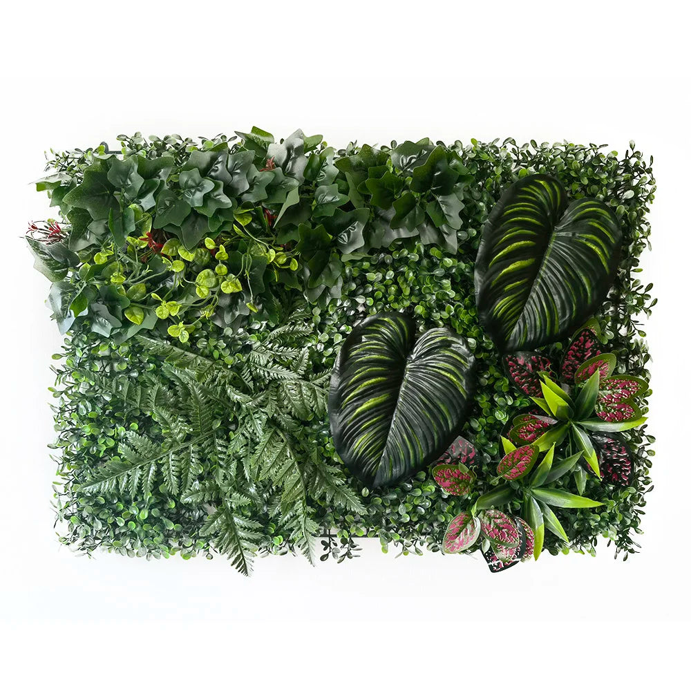 40 cm * 60 cm New 3D Artificial Green Plant Grass Wall Panel, Flower Vine Wedding Backdrop Wall Decoration